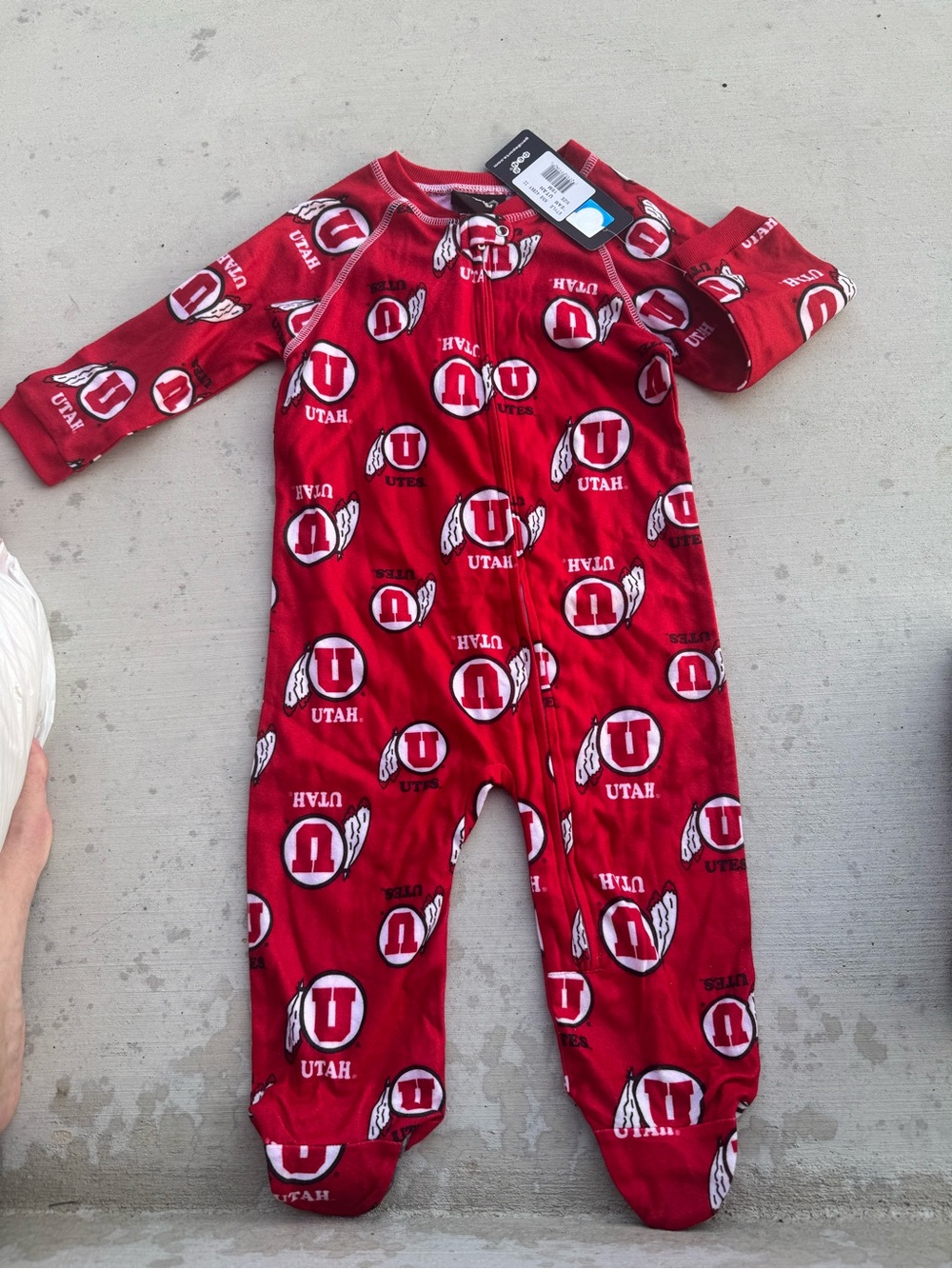 Utah Utes Red light fleece 18 month Footed One-Piece Sleep & Play NEW/TAGS